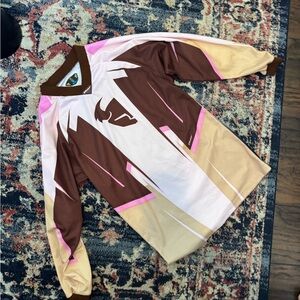 Thor Womens riding dirtbike jersey brown pink cream